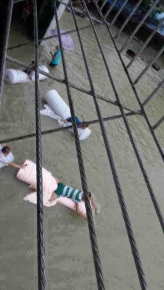 航拍廣東洪水重災區龍窩鎮