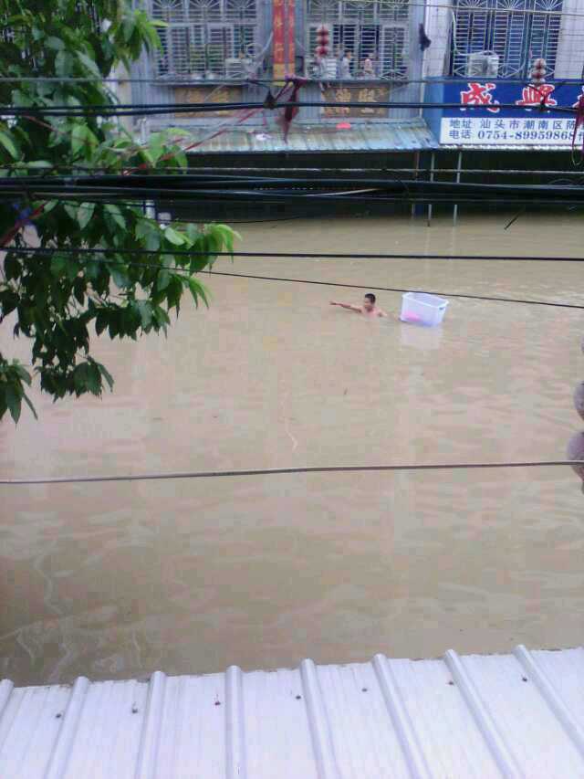 航拍廣東洪水重災區龍窩鎮