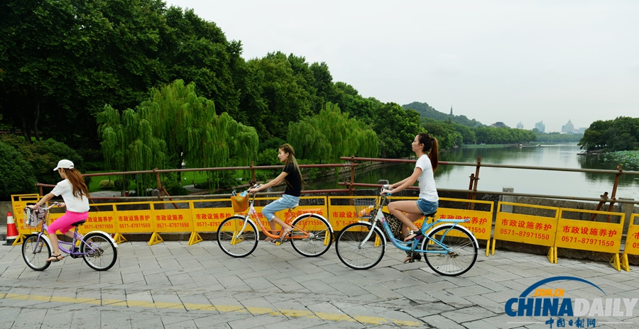 杭州西泠橋被撞石橋欄修復如初