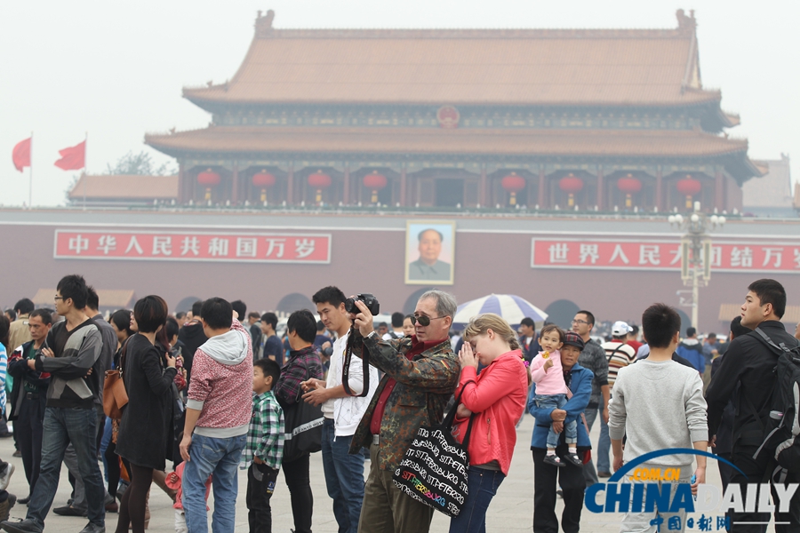 天安門廣場靚景迎賓歡度國慶