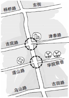 因南街改造 東街口到南門兜過街通道全封閉