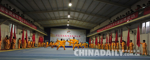 2016年河北省農(nóng)民傳統(tǒng)武術(shù)比賽在文安縣拉開(kāi)帷幕
