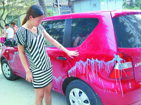 1個月內車3次遭毀容 車主:不知道招誰惹誰了