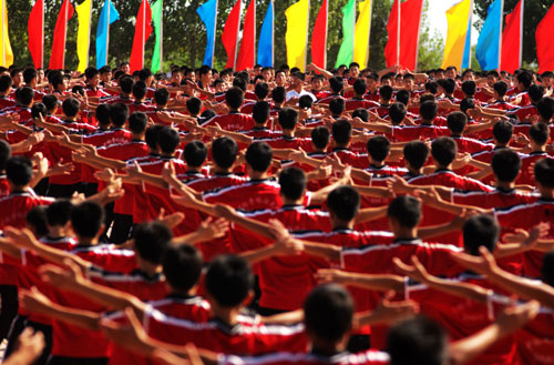 萬名少林小子獻(xiàn)藝中國文化遺產(chǎn)日