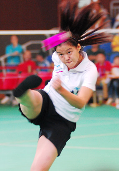 第七屆全國農運會毽球花毽激烈角逐