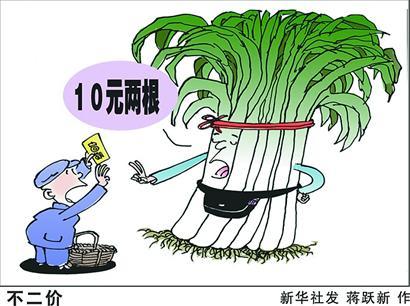 平民大蔥價格暴漲躋身