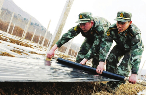 省公安邊防總隊幫農民抓緊春播