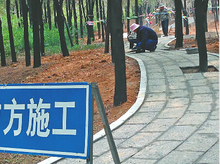 濟南千佛山西區新修石板路惹關注 市民:登山路密度已足夠