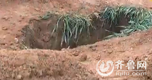 濟(jì)南章丘麥地突現(xiàn)五米深坑 警方懷疑系盜墓賊所挖