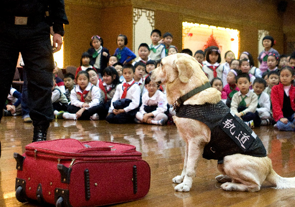 上海小學生開展“神秘的公安”校外活動