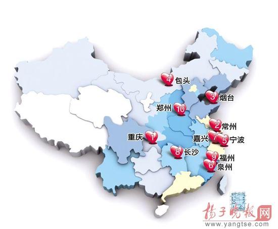 全國(guó)浪漫城市排行榜出爐 重慶第一上海未入前十
