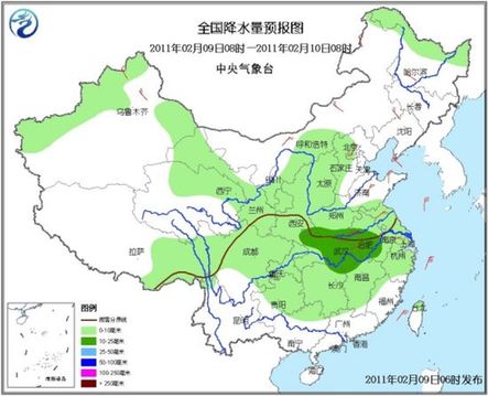未來三天較強冷空氣影響大部地區(qū) 中東部有雨雪[圖]