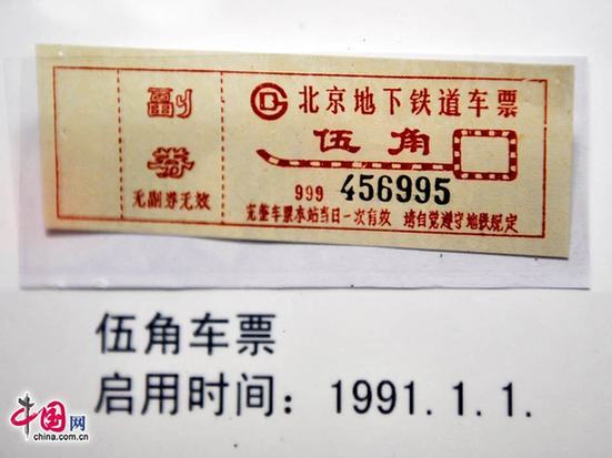 圖說北京地鐵票近半個世紀(jì)的演變