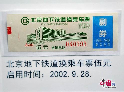 圖說(shuō)北京地鐵票近半個(gè)世紀(jì)的演變