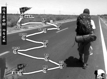 3名大學生畢業旅行分錢不花 25天搭車穿越12省區