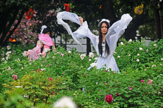 武漢一牡丹園驚現(xiàn)“偽娘團(tuán)”