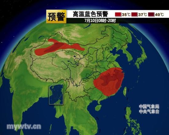 明天南方高溫天氣將覆蓋11省市區(qū)