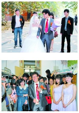 年輕情侶創(chuàng)意秀愛情 “裸”婚也甜蜜