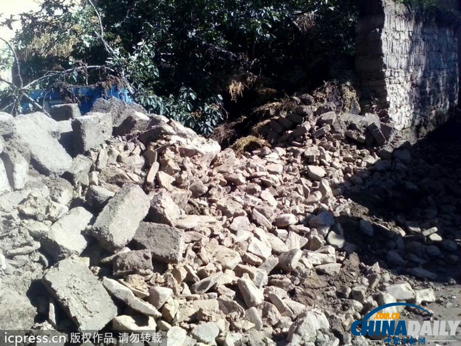 高清組圖：岷縣地震余震不斷致房屋倒塌嚴(yán)重