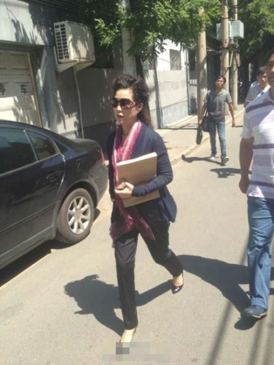 夢鴿向公安部信訪辦公室遞交相關資料(圖)