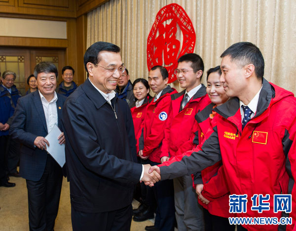 李克強慰問我國極地大洋科考隊員和海監工作人員
