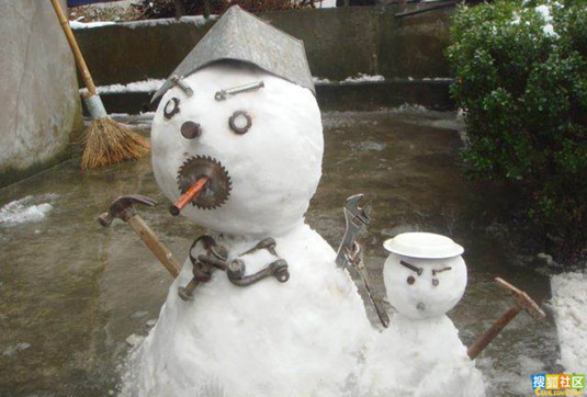 下雪啦!看看堆雪人的N種方法