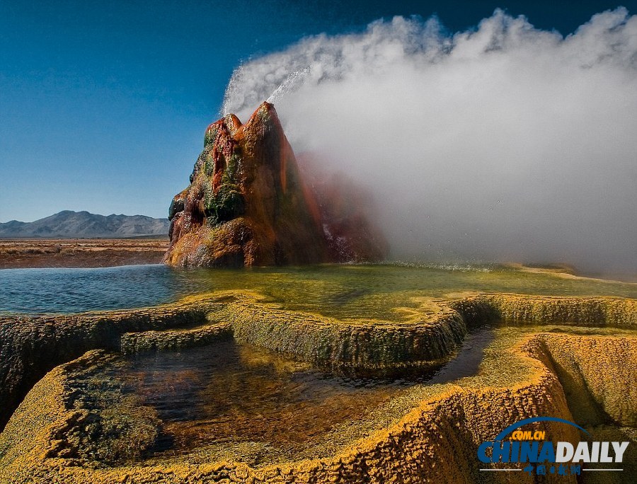 人間仙境：美國內(nèi)華達(dá)沙漠絕美間歇泉（高清組圖）