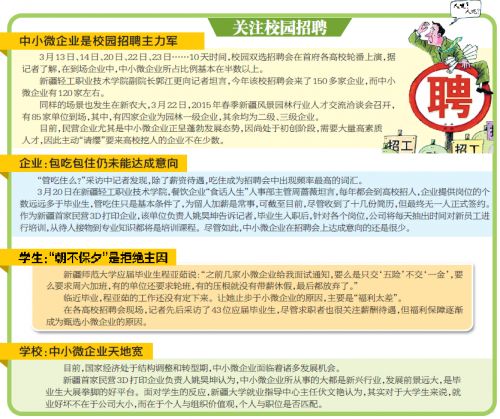 新疆中小微企業校園招聘遇冷