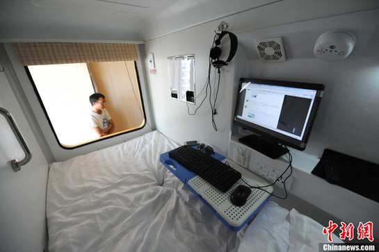 “膠囊旅館”現(xiàn)身昆明(圖)