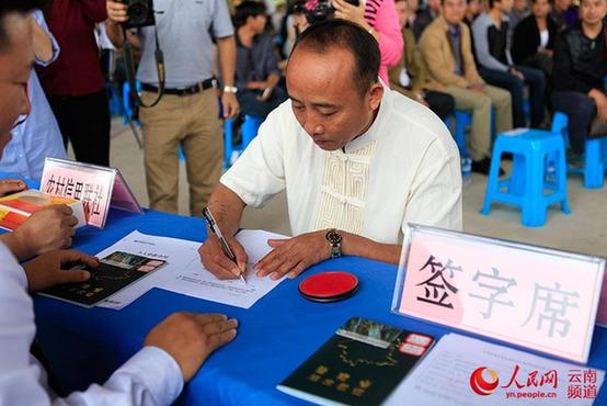 云南在全國率先頒發(fā)《林木木權證》(圖)