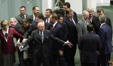 Two anti-war senators protest Bush speech