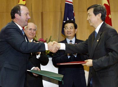 Australia trip nets free trade framework
