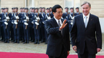 Hu starts 4-day German visit