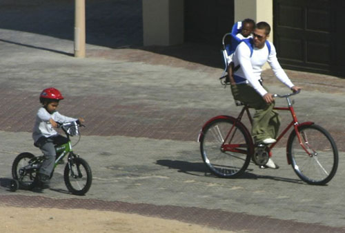 Pitt's biking adventure