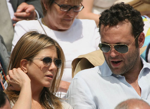 Aniston and Vince out in the open