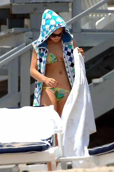 Lindsay Lohan on Malibu Beach