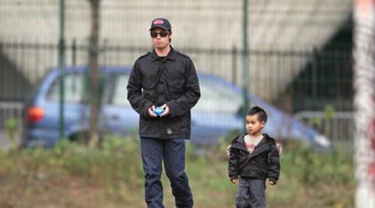 Pitt bonds with his kid through podcasts