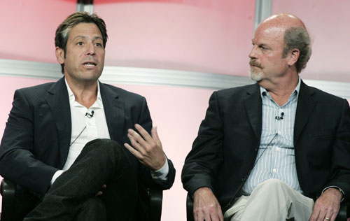 Stars take part in a panel discussion for television critics