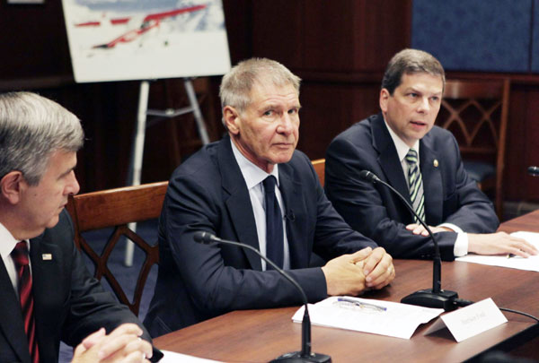 Harrison Ford attends Senate meeting