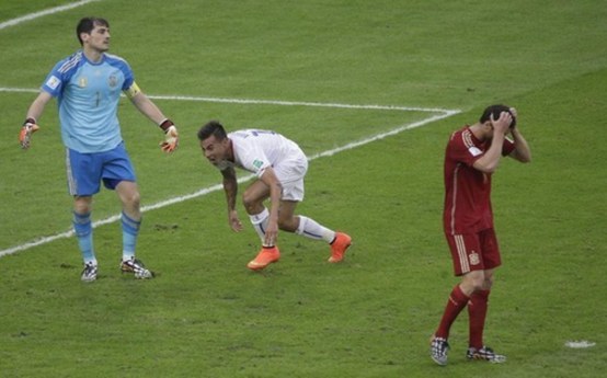 衛冕冠軍西班牙的14個絕望表情