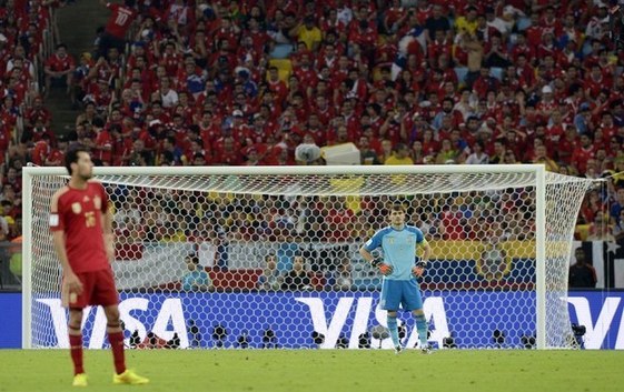 衛冕冠軍西班牙的14個絕望表情