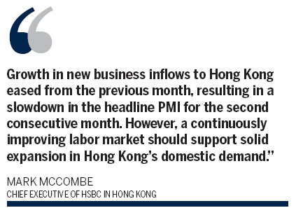 Hong Kong's PMI falls in June as pace of new orders slows