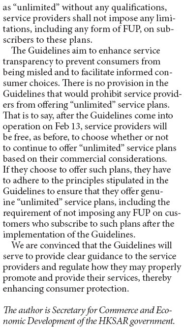 Telecom service guidelines safeguard consumer rights