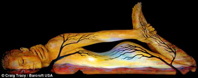 組圖：美國藝術家創作惟妙惟肖人體彩繪