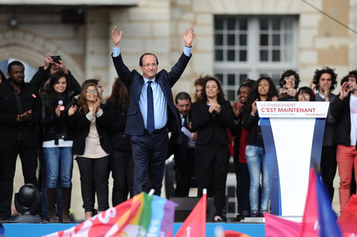 獨家：法國社會黨沖刺拉票 10萬人集會支持奧朗德