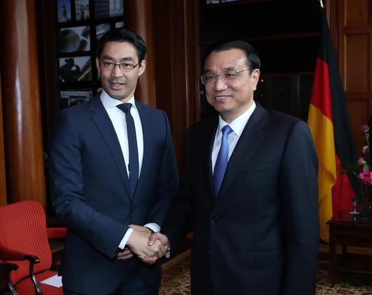 李克強會見德國副總理兼經濟部長