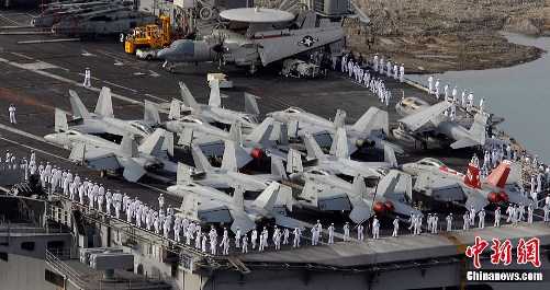 韓美日本海聯合軍演進入第2天 進行反潛演習