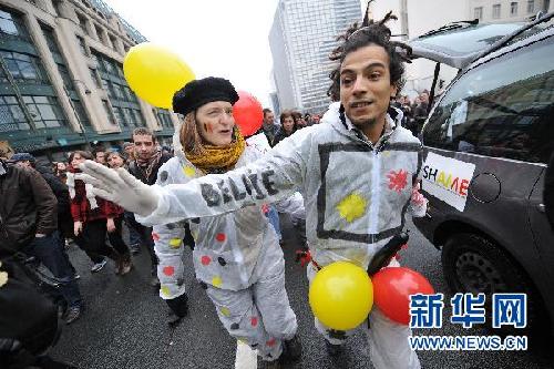 比利時(shí)民眾舉行維護(hù)國(guó)家統(tǒng)一大游行