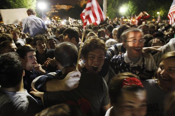 美國民眾在各地慶祝本·拉登被擊斃（圖）