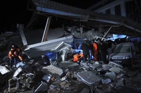 土耳其5.7級地震致旅館倒塌上百人被埋